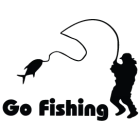 Наклейка «Рыбак Go Fishing»