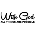 Наклейка «With God»