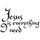 Наклейка «Jesus Is Everything I Need»