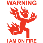 Наклейка «Warning ...»