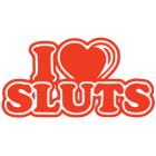 Наклейка «I love sluts»