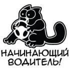 Наклейка «Кіт Саймона Водій-початківець v2»