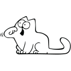 Наклейка «Кот Саймона v7»