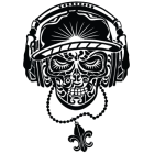 Наклейка «Skull DJ TS»