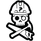 Наклейка «Череп Worker»
