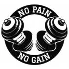 Наклейка «No Pain No Gain»