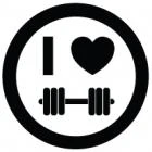 Наклейка «I love GYM»
