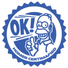 Наклейка «Homer Certimafied»