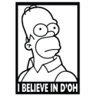 Наклейка «Homer Simpson - I believe in d'oh»