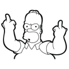 Наклейка «Homer Simpson F»