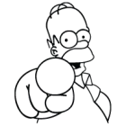 Наклейка «Homer Simpson»