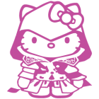 Наклейка «Hello Kitty Самурай»