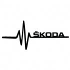 Наклейка «Skoda Heartbeat»
