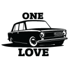 Наклейка «ВАЗ 2101 One Love»