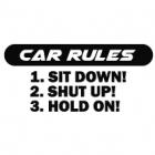 Наклейка «Car Rules»