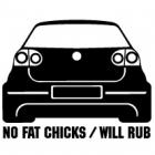 Наклейка «No Fat Chicks»