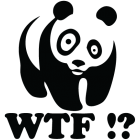 Наклейка «Панда WTF»