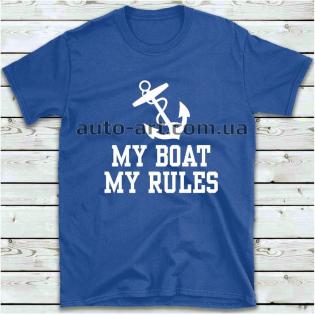 Футболка з принтом "My Boat My Rules"