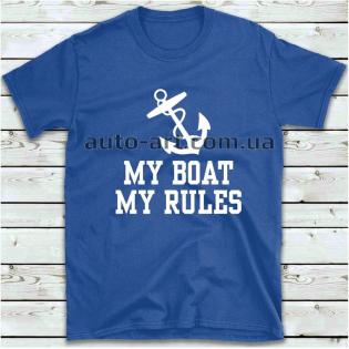 Футболка с принтом "My Boat My Rules"