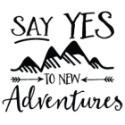 Наклейка «Say Yes to New Adventures»