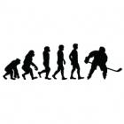 Наклейка «Хоккеист Эволюция»